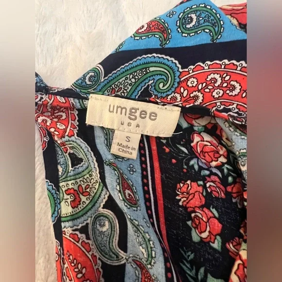 🌿 Umgee Boho High-Low Floral Paisley Dress - Picture 5 of 9